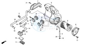 CB500 drawing AIR CLEANER