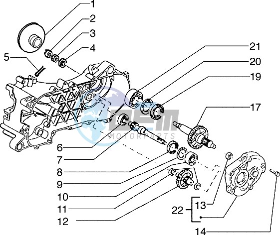 Rear wheel shaft