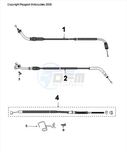 FIGHT 4 50 2T PURE drawing CONTROLS AND CABLES