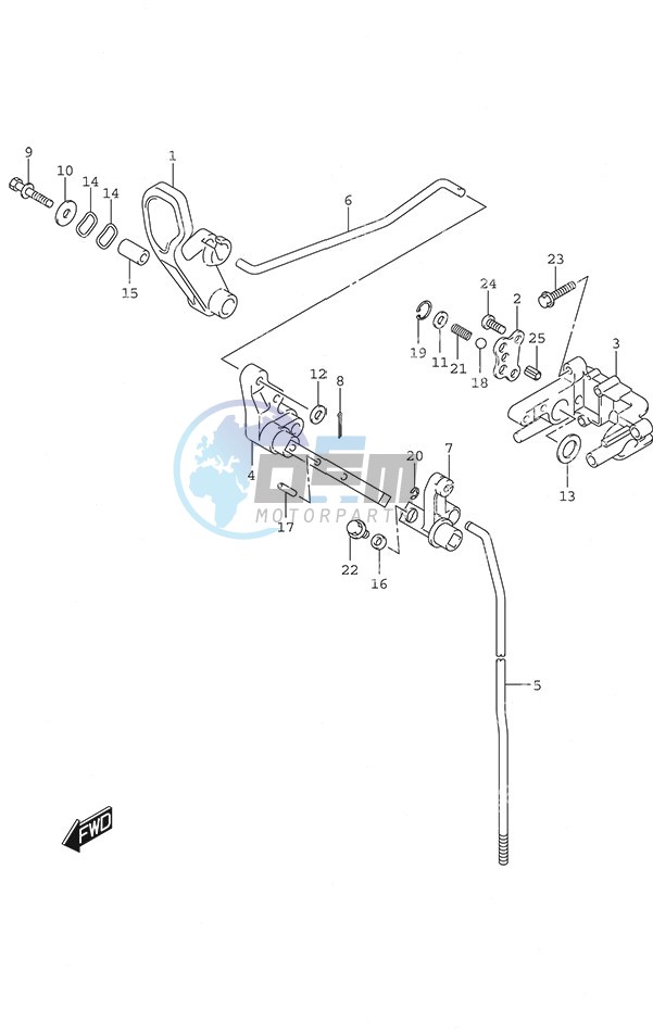 Clutch Rod - Non-Remote Control