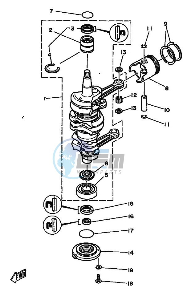 CRANKSHAFT--PISTON