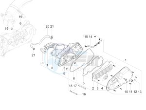 VXL 125 4T 3V drawing Air filter