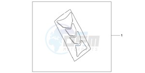 CB600FA39 Australia - (U) drawing TANK PAD HRC LOGO