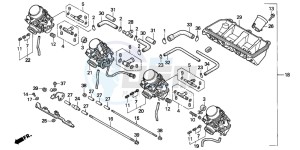 CBR600F drawing CARBURETOR ASSY.