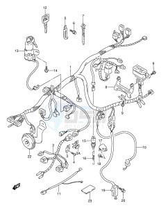 GSX-R1100W (E28) drawing WIRING HARNESS (MODEL P R)