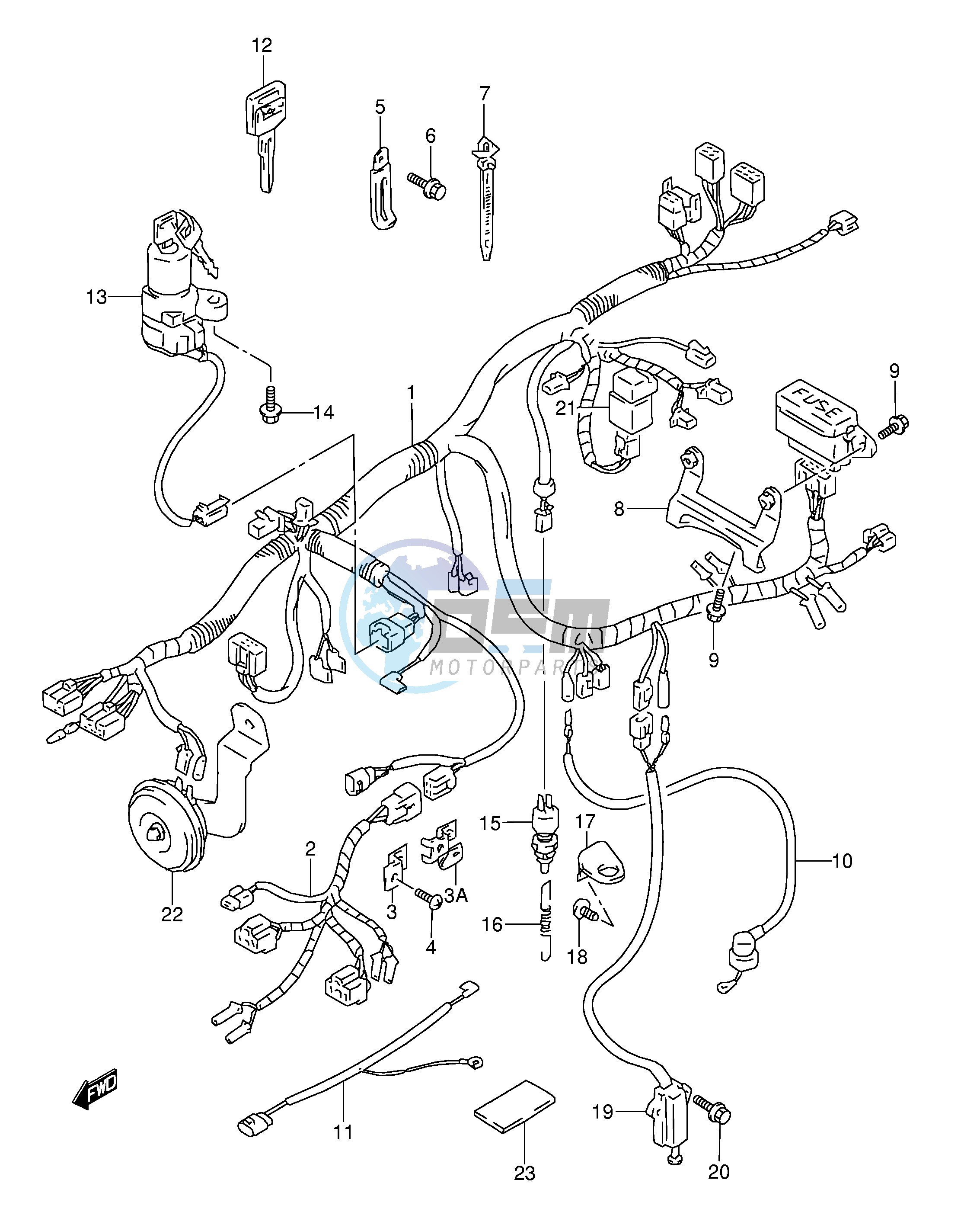 WIRING HARNESS (MODEL P R)