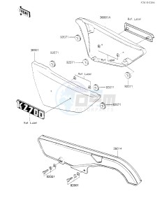 KZ 700 A (A1) drawing SIDE COVERS_CHAIN COVER