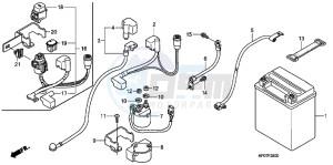 TRX500FEB drawing BATTERY