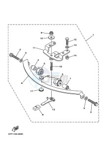 F100BETX drawing TILLER-HANDLE