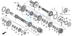 CBR1000F drawing TRANSMISSION