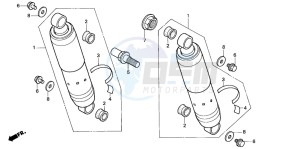 VT750C3 drawing REAR CUSHION