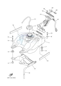 YFZ450R YFZ450RSED YFZ450R SPECIAL EDITION (18PV 18PT) drawing FUEL TANK