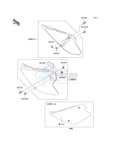 KX 100 A [KX100 MONSTER ENERGY] (A6F - A9FA) D8F drawing SIDE COVERS