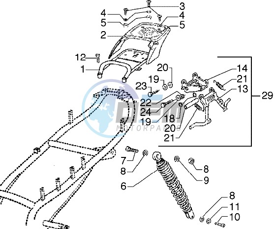 Rear shock absorber-Stand