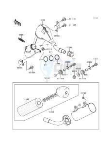 KX 250 K [KX250] (K5) [KX250] drawing MUFFLER-- S- -