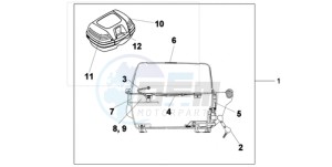 XL125VA EU / CMF - (EU / CMF) drawing TOP BOX 45L UNPAINTED