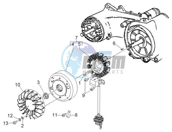 Flywheel magneto