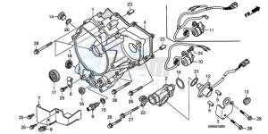 TRX250TMA U drawing REAR CRANKCASE COVER