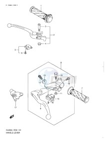 DL 650 V-STROM EU-UK drawing HANDLE LEVER