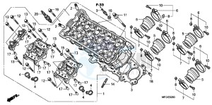 CB600FC drawing CYLINDER HEAD