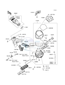 ZX 1000 D [NINJA ZX-10R] (D6F-D7FA) D7FA drawing AIR CLEANER