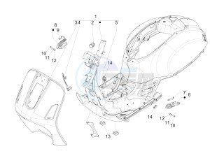 GTS 300 4T 4V IE ABS E3-E4 (NAFTA) drawing Frame/bodywork