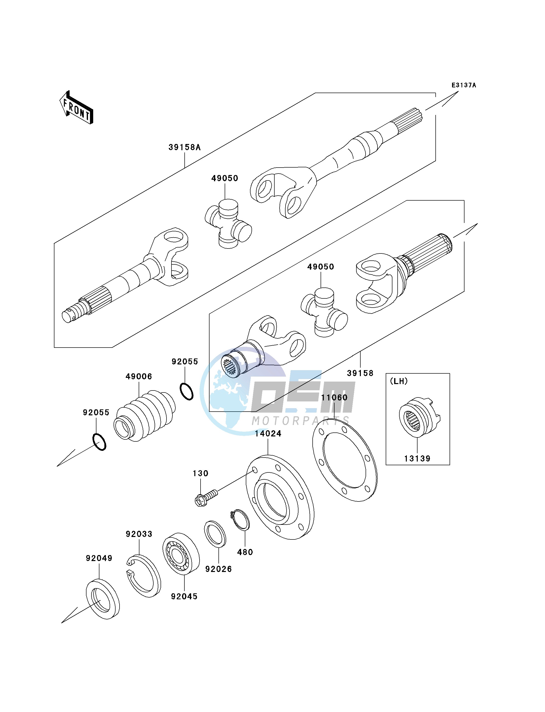 DRIVE SHAFT-REAR-- KAF620-E4_E5- -