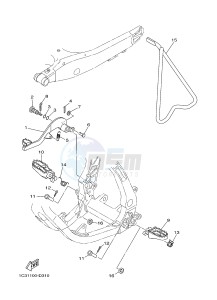 YZ250 (1SS9 1SSA 1SSB 1SSC 1SSC) drawing STAND & FOOTREST