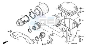 TRX250TMA ED drawing AIR CLEANER