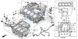 CB600FA Australia - (U) drawing CRANKCASE