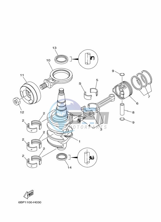 CRANKSHAFT--PISTON