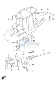 DF 350A drawing Drive Shaft Housing w/Transom (X)