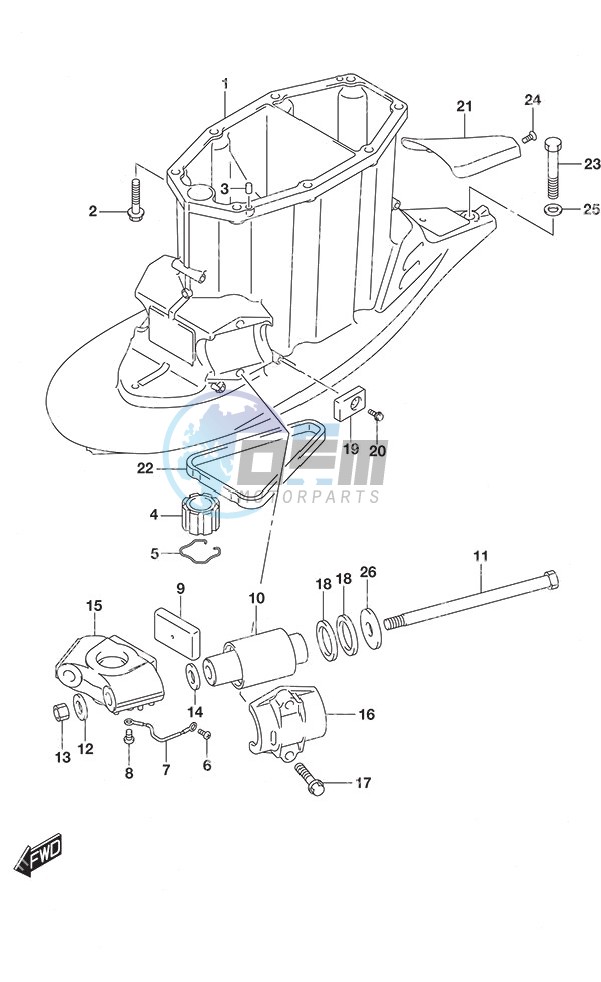 Drive Shaft Housing w/Transom (X)