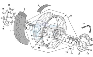 RXV-SXV 450-550 Enduro-Supermotard drawing Rear wheel II