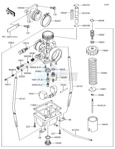 KX65 KX65AFF EU drawing Carburetor