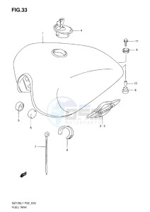 GZ125 Marauder drawing FUEL TANK L1