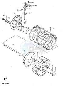 DR125S (Z-D) drawing CLUTCH