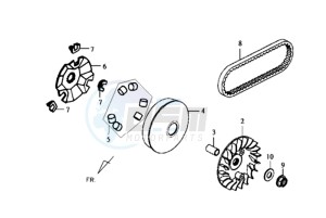 JOYRIDE 125 drawing CLUTCH / V BELT