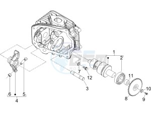 LX 50 4T drawing Rocking levers support unit