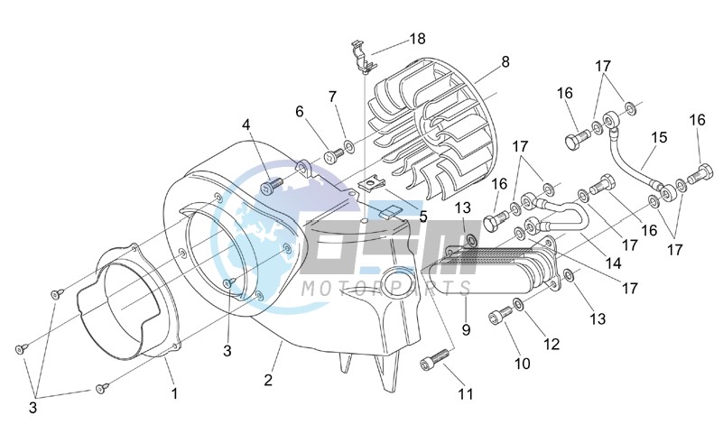 Cooling unit carter - Oil cooler