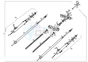 SENDA SM DRD E1 E1R - 50 cc drawing FRONT FORK