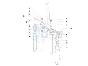 LIBERTY 150 150 IGET 4T 3V IE ABS (APAC) drawing Fork's components (Wuxi Top)