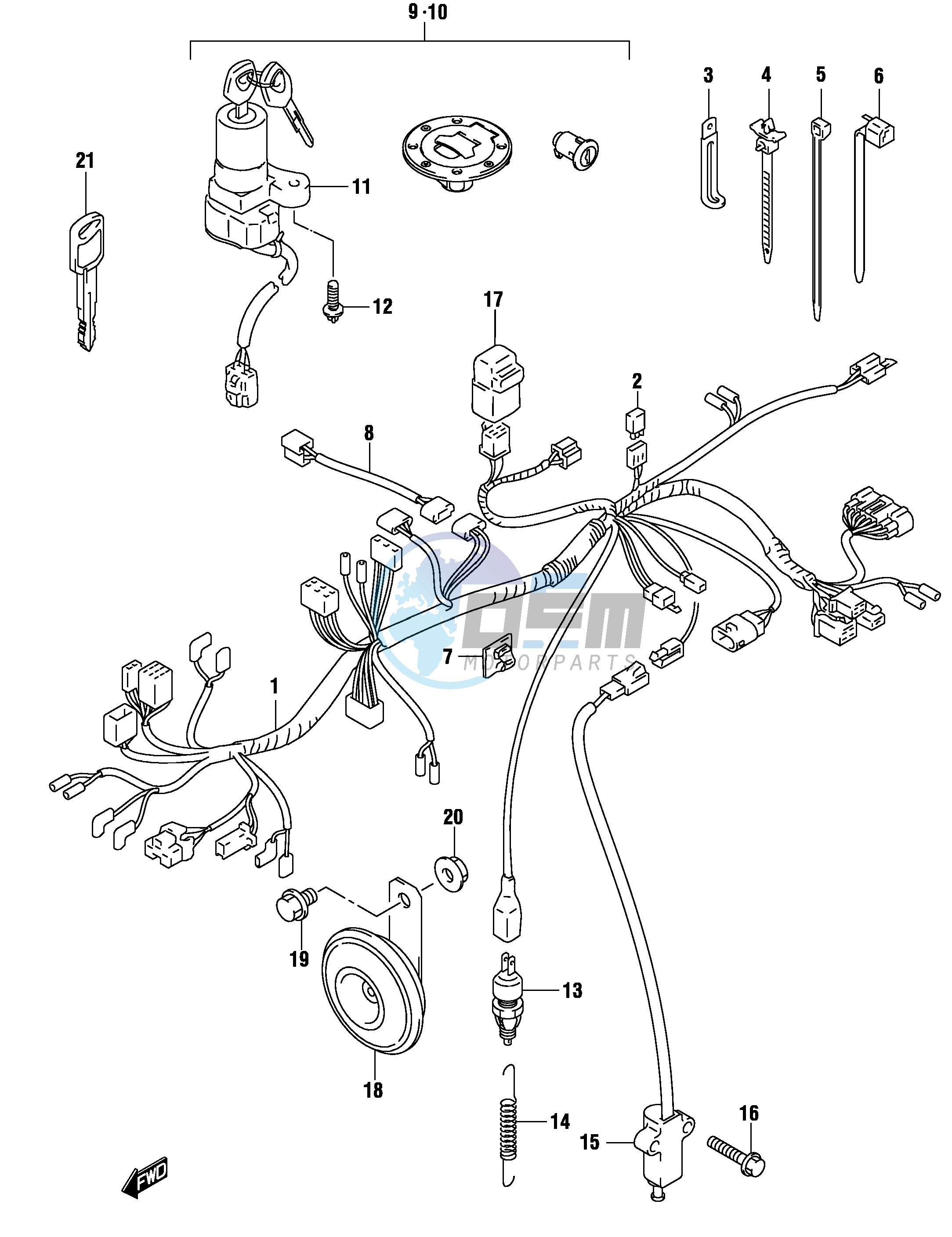 WIRING HARNESS (GS500FK4 FUK4)