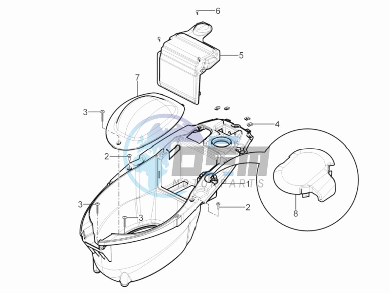 Helmet box - Undersaddle