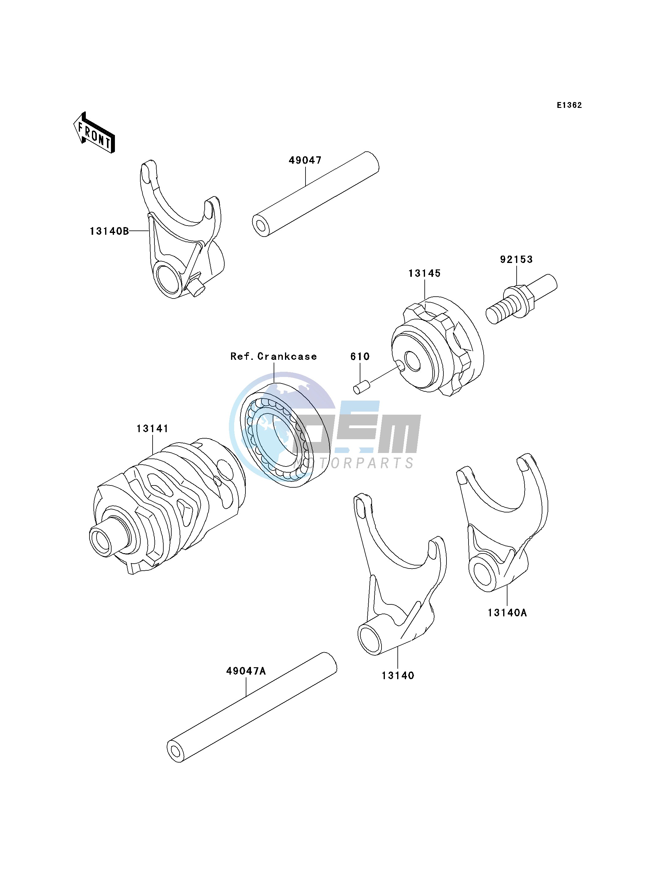 GEAR CHANGE DRUM_SHIFT FORK-- S- -