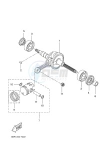 NS50N NITRO NAKED (1PL6 1PL6) drawing CRANKSHAFT & PISTON