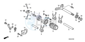 CRF150RB9 ED / T19 2ED drawing GEARSHIFT DRUM