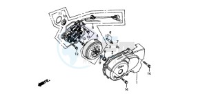 CG125 drawing LEFT CRANKCASE COVER/ GENERATOR