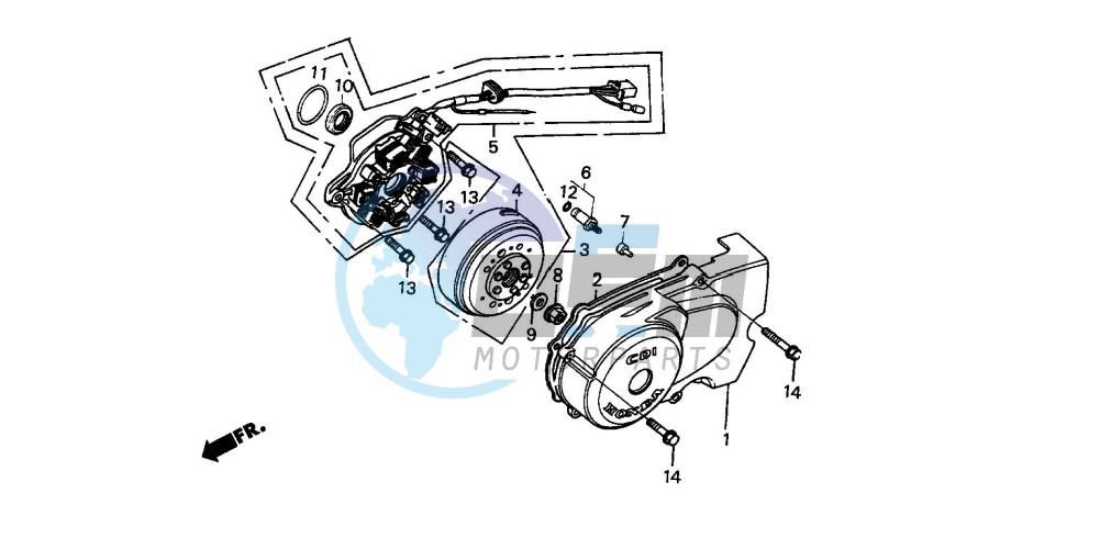 LEFT CRANKCASE COVER/ GENERATOR