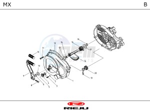 MORINI TAV 50CC ENGINE drawing ENGINE TAV_B